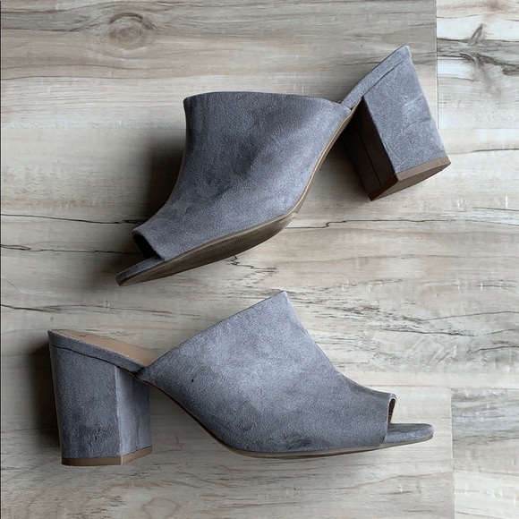 a new day Shoes - a new day Gray Suede Heel Slide Size 8.5 W